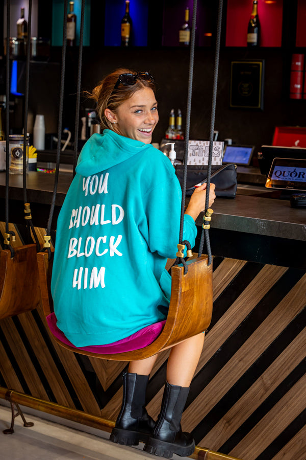 Block Him Zip Up Hoodie