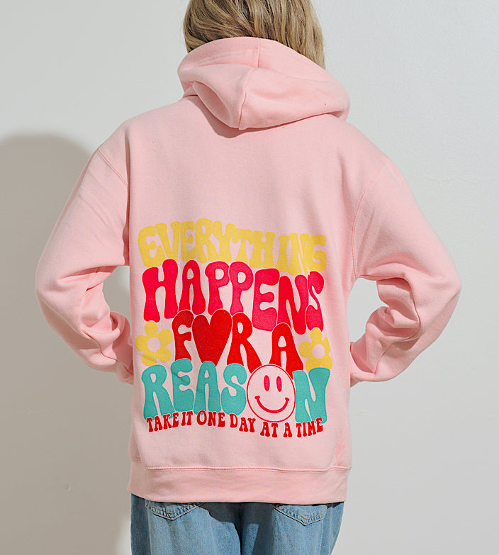 Everything Happens Zip Up Hoodie
